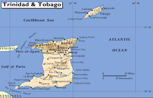 Trinidad & Tobago map